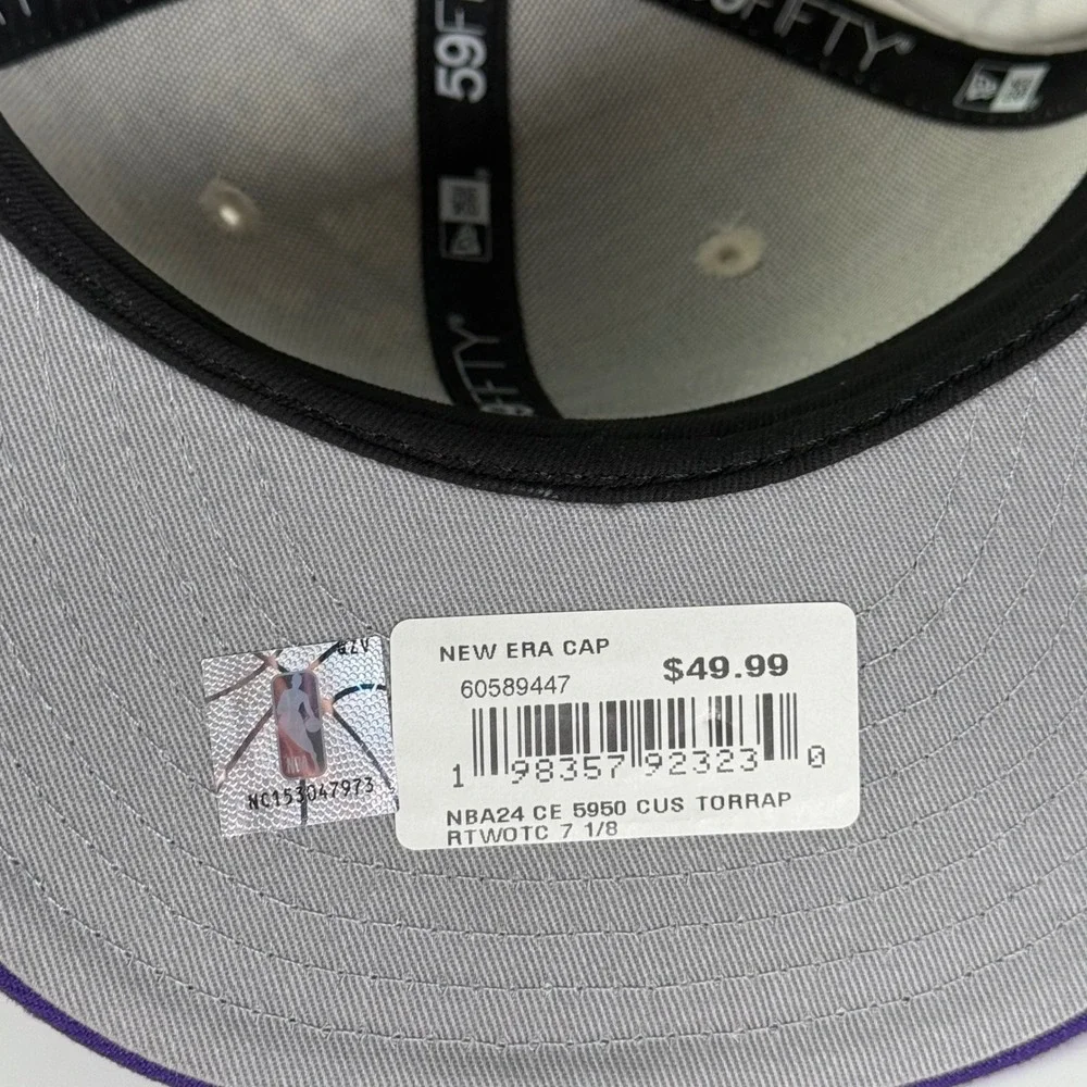 New Era Toronto Raptors Hat Mens 7 1/8 Purple RealTree Camo 59FIFTY Fitted NBA